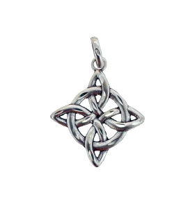 COLGANTE NUDO BRUJA PLATA 1ª LEY 24 X 24