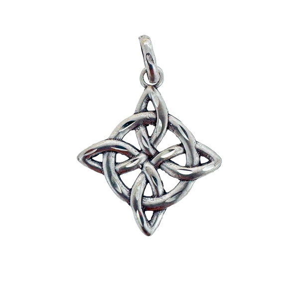 COLGANTE NUDO BRUJA PLATA 1ª LEY 24 X 24
