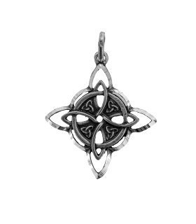 COLGANTE NUDO BRUJA PLATA 1ª LEY 31 X 31