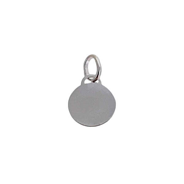 COLGANTE DISCO BRILLO PLATA 1ª LEY 10 MM