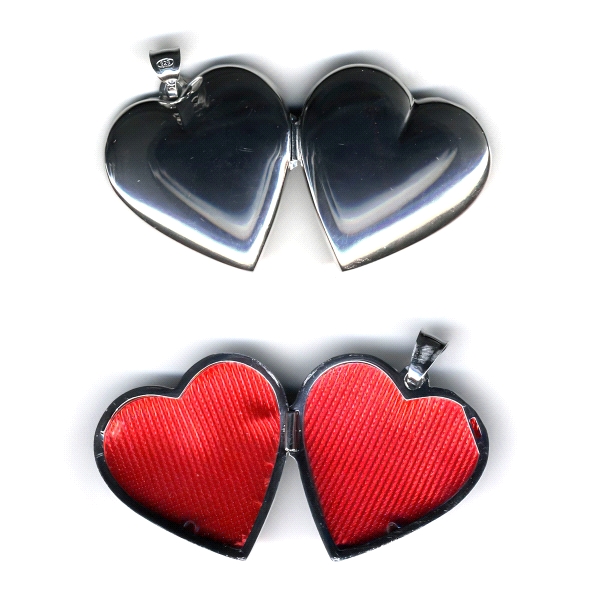 COLGANTE RELICARIO CORAZON PLATA 1ª LEY