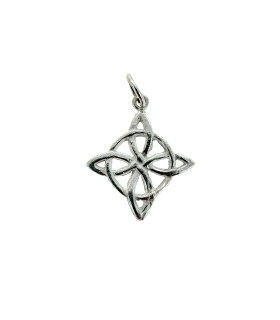 COLGANTE NUDO BRUJA PLATA 1ª LEY 18 X 18