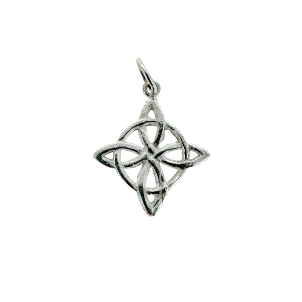 COLGANTE NUDO BRUJA PLATA 1ª LEY 18 X 18