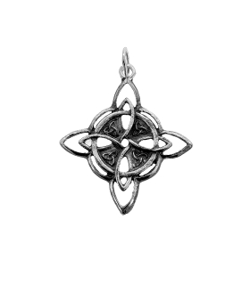 COLGANTE NUDO BRUJA PLATA 1ª LEY 31 X 31
