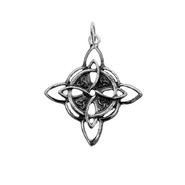 COLGANTE NUDO BRUJA PLATA 1ª LEY 31 X 31