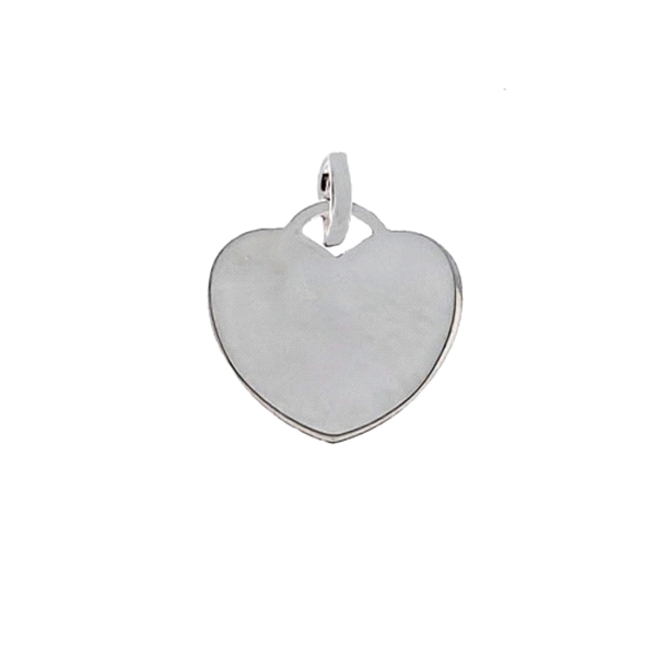 COLGANTE CORAZON PLATA 1ª LEY 12 X 12 MM