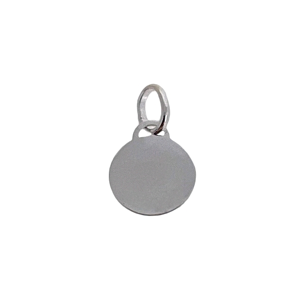 COLGANTE DISCO BRILLO PLATA 1ª LEY 12 MM