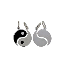 COLGANTE YIN-YANG PLATA 1ª LEY 17 MM ESM
