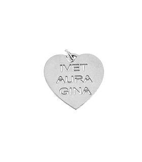 COLGANTE CORAZON PLATA 1ª LEY 25 X 25 MM