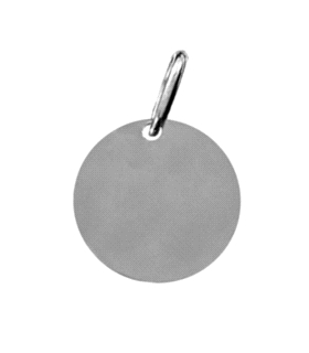 COLGANTE DISCO BRILLO PLATA 1ª LEY 25 MM