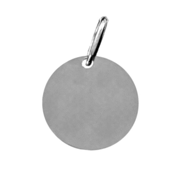 COLGANTE DISCO BRILLO PLATA 1ª LEY 25 MM
