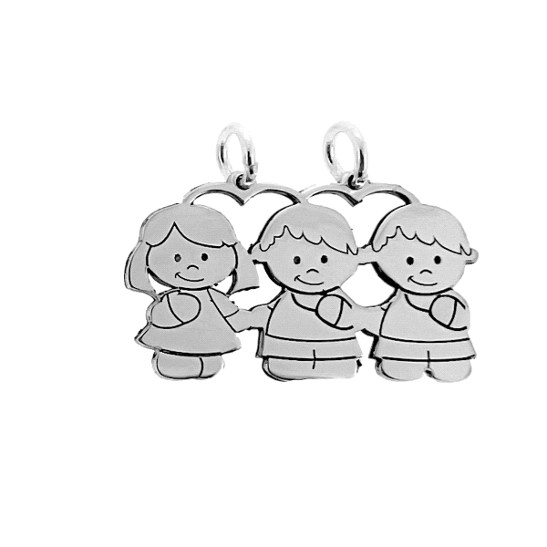 COLGANTE NIÑA NIÑO NIÑO PLATA 1ª LEY 14