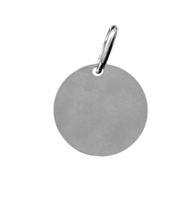COLGANTE DISCO BRILLO PLATA 1ª LEY 22 MM