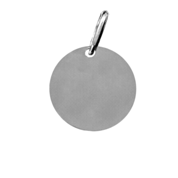 COLGANTE DISCO BRILLO PLATA 1ª LEY 22 MM