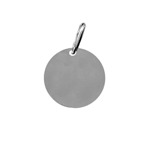 COLGANTE DISCO PLATA 1ª LEY 20 MM DIAMET