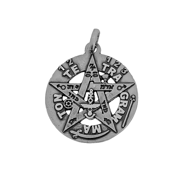 COLGANTE TETRAGRAMATON PLATA 1ª LEY  26