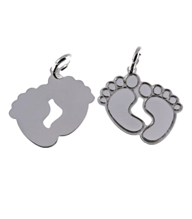 COLGANTE PIES LISOS PLATA 1ª LEY 16X22