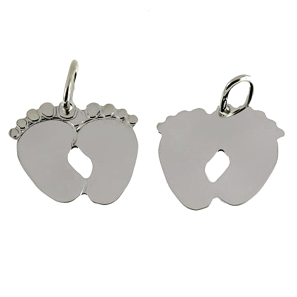 COLGANTE PIES LISOS PLATA 1ª LEY 20 X 23