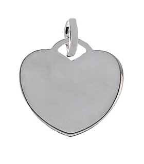 COLGANTE CORAZON BRILLO PLATA 1ª LEY 18