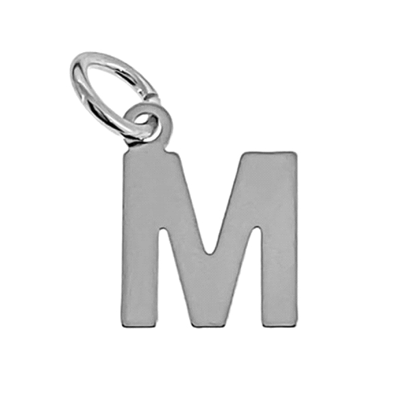 COLGANTE LETRA PLATA 1ª LEY M 10 X 9.5