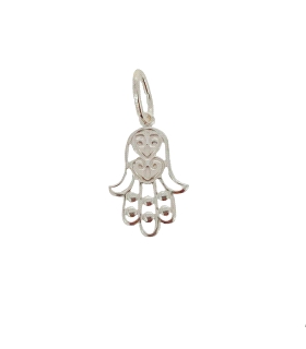 COLGANTE MANO FATIMA PLATA 1ª LEY 19X14