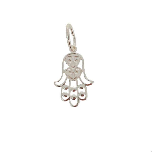 COLGANTE MANO FATIMA PLATA 1ª LEY 19X14