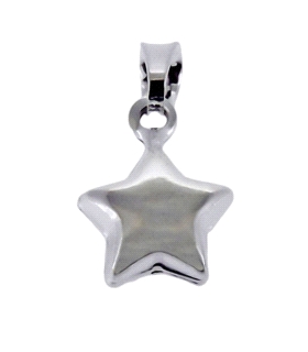 COLGANTE ESTRELLA PLATA 1ª LEY 8 MM.