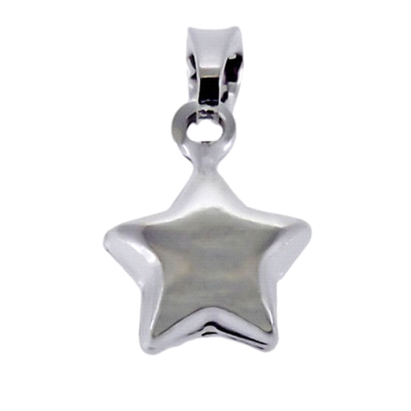 COLGANTE ESTRELLA PLATA 1ª LEY 8 MM.