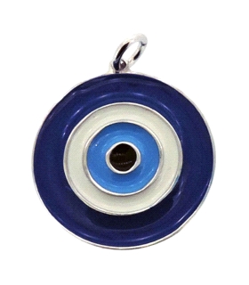 COLGANTE  OJO TURCO PLATA 1ª LEY 20 MM