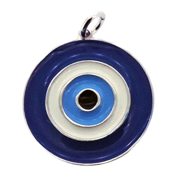 COLGANTE  OJO TURCO PLATA 1ª LEY 20 MM