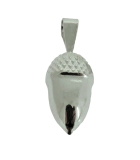COLGANTE BELLOTA PLATA 1ª LEY 15 X 7 MM