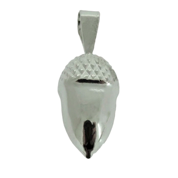 COLGANTE BELLOTA PLATA 1ª LEY 15 X 7 MM