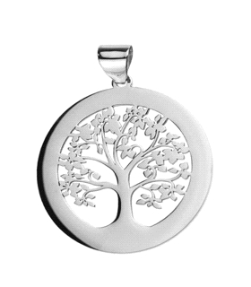 COLGANTE ARBOL VIDA PLATA 1ª LEY 25 MM.