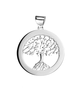 COLGANTE ARBOL VIDA PLATA 1ª LEY 25 MM.