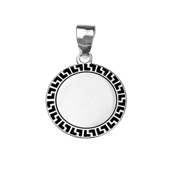 COLGANTE GRECA PLATA 1ª LEY RODIADA 14MM