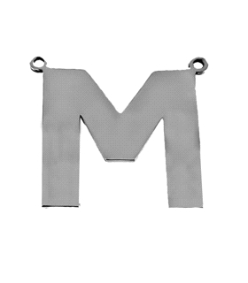 COLGANTE LETRA PLATA 1ª LEY M 15 X 15 MM