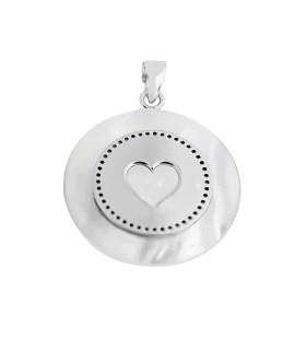 COLGANTE ENAMORADOS PLATA 1ª LEY 25 MM.