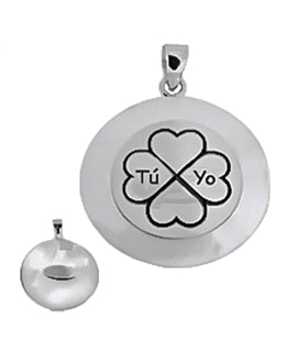 COLGANTE ENAMORADOS PLATA 1ª LEY NACAR