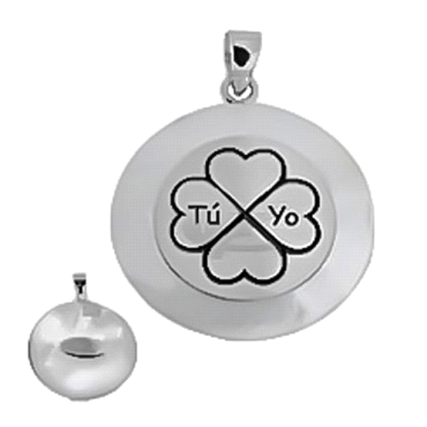 COLGANTE ENAMORADOS PLATA 1ª LEY NACAR