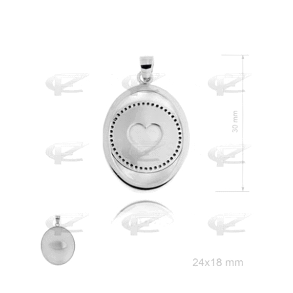 COLGANTE ENAMORADOS PLATA 925 MIL.