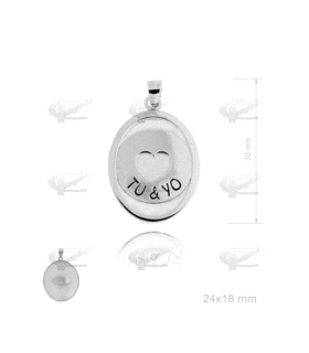 COLGANTE ENAMORADOS PLATA 925 MIL.