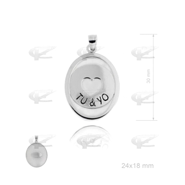 COLGANTE ENAMORADOS PLATA 925 MIL.