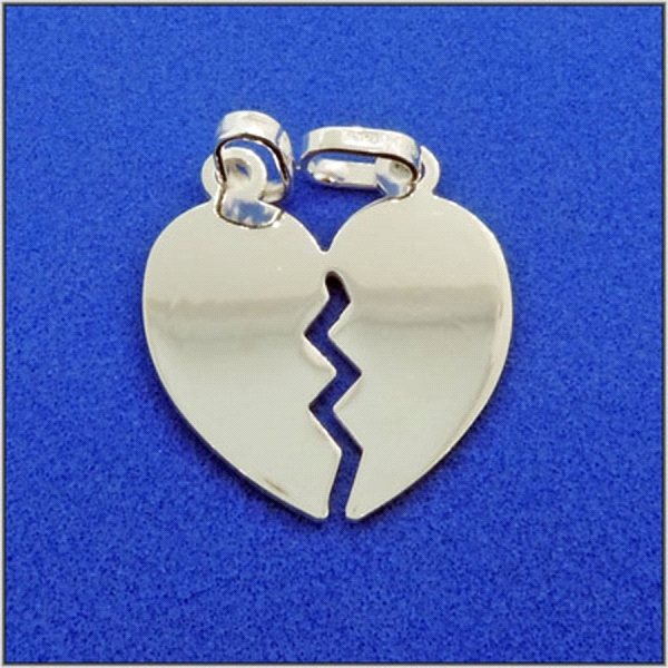 CORAZON PARTIDO PLATA PRIMERA LEY 21X22