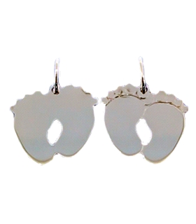 COLGANTE PIES BRILLO PLATA 1ª LEY 23X20