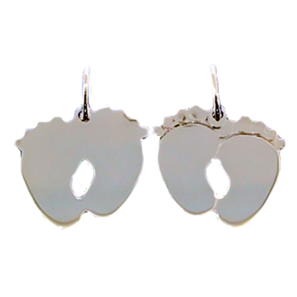 COLGANTE PIES BRILLO PLATA 1ª LEY 23X20