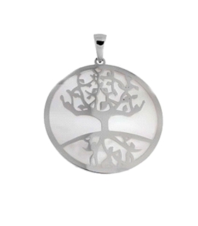 COLGANTE ARBOL VIDA PLATA 1ª LEY 30 MM