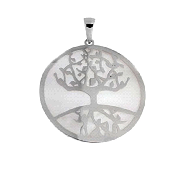 COLGANTE ARBOL VIDA PLATA 1ª LEY 30 MM