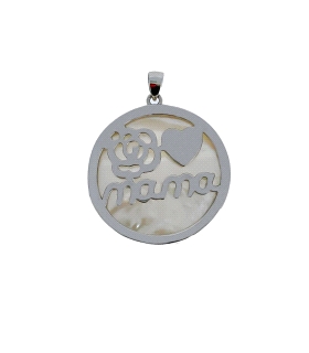 COLGANTE MADRE PLATA PRIMERA LEY 30 MM.
