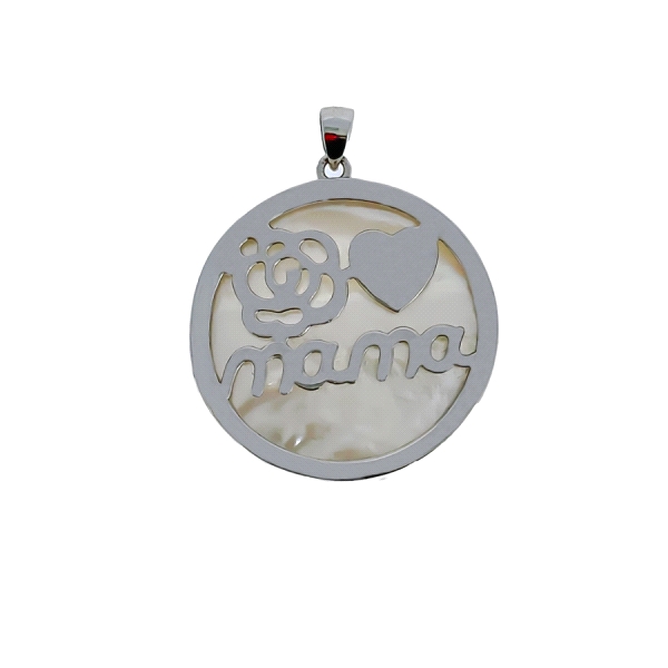 COLGANTE MADRE PLATA PRIMERA LEY 30 MM.