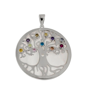 COLGANTE ARBOL VIDA PLATA 1ª LEY RODIADA